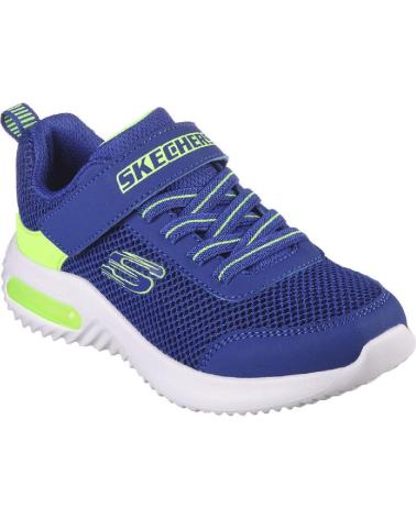 Deportivas de Niña y Niño SKECHERS BOUNDER TECH JR - 28 AZUL-LIMA BLLM