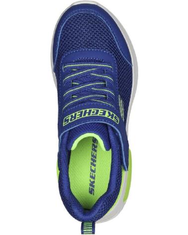 Deportivas de Niña y Niño SKECHERS BOUNDER TECH JR - 28 AZUL-LIMA BLLM