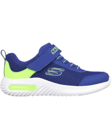 Esportes  de Menina e Menino SKECHERS BOUNDER TECH JR - 28 AZUL-LIMA BLLM
