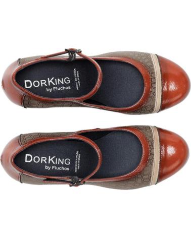 DORKING MAXINAPLAKSUGAR DÉCOLLETÉ FANTASIA CON CINTURINO FANGO TEJA MAXINAPLAKSUGAR FANGO TEJA PORCELANA