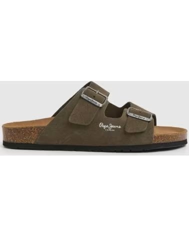 SANDALES BIO PEPE JEANS PMS90112-765 EN DAIM POUR HOMME MARRóN