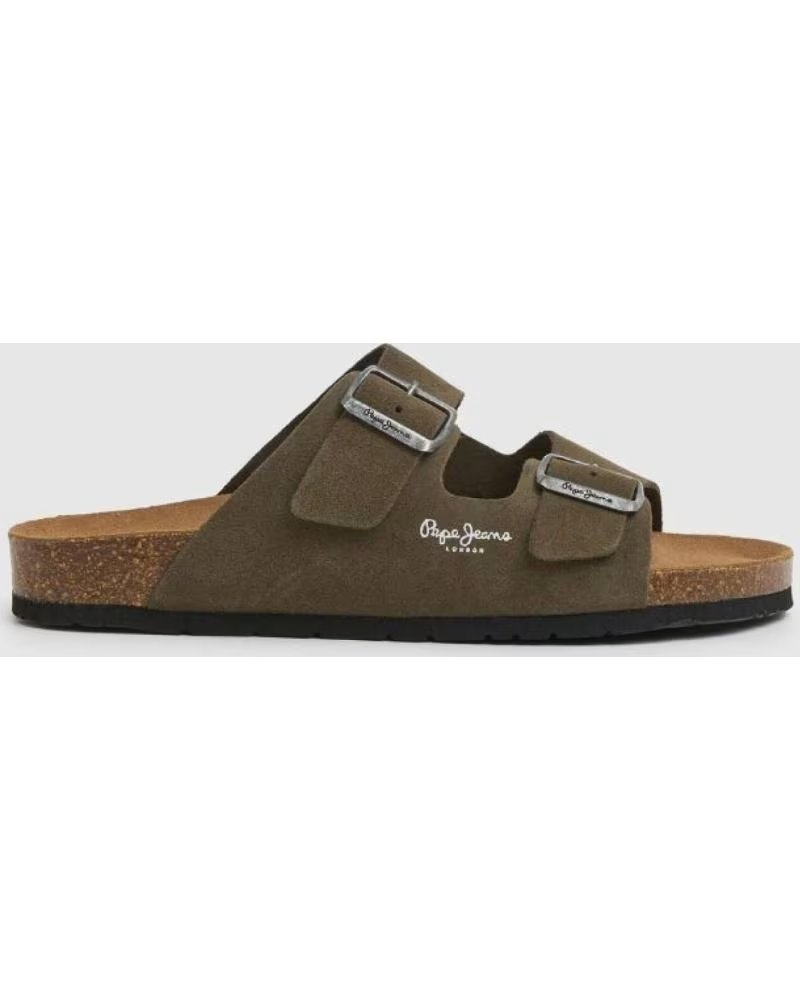 SANDALES BIO PEPE JEANS PMS90112-765 EN DAIM POUR HOMME MARRóN