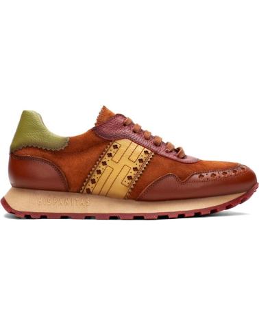 Sneaker für Damen HISPANITAS SNEAKERS CHI 243623 MUJER CUERO MARRóN