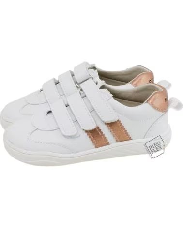 PIRUFLEX MÄDCHEN TURNSCHUHE WEISS UND MAGNESIUM BLANCO Y MAGNES