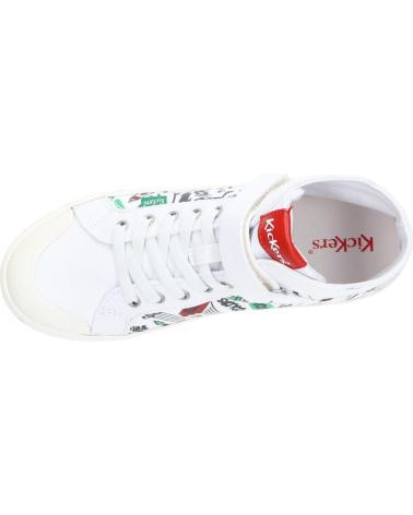 Esportes  de Menina e Menino KICKERS 858434-30 GODUP 31 BLANC ROUGE VER