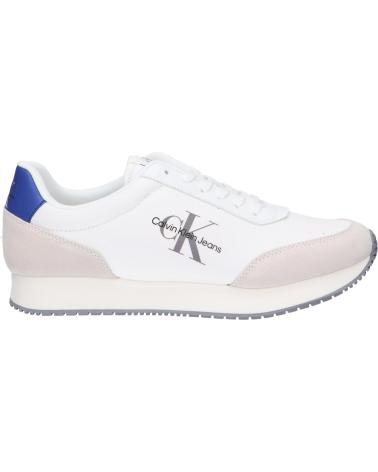 Sneaker für Herren CALVIN KLEIN YM0YM01032 RETRO RUNNER 01S BRIGHT WHITE-SAPPHIRE BLUE