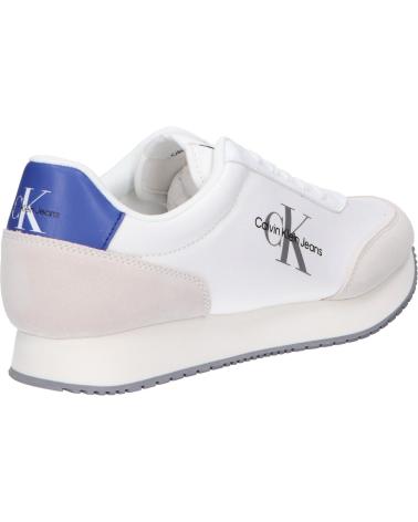 Sneaker für Herren CALVIN KLEIN YM0YM01032 RETRO RUNNER 01S BRIGHT WHITE-SAPPHIRE BLUE