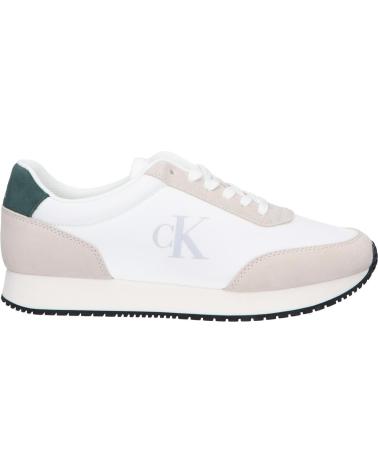 Deportivas de Hombre CALVIN KLEIN YM0YM01119 RETRO RUNNER ICONIC 02X B WHITE-CK BLACK-GREEN