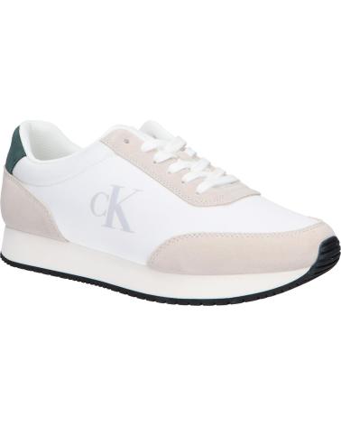 Deportivas de Hombre CALVIN KLEIN YM0YM01119 RETRO RUNNER ICONIC 02X B WHITE-CK BLACK-GREEN