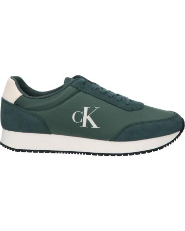 Deportivas de Hombre CALVIN KLEIN YM0YM01119 RETRO RUNNER ICONIC 02I GREEN PALM-CREAMY WHITE