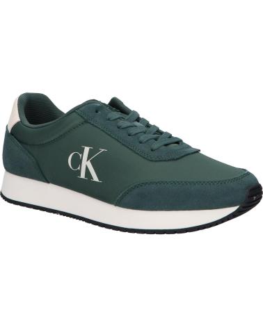 Deportivas de Hombre CALVIN KLEIN YM0YM01119 RETRO RUNNER ICONIC 02I GREEN PALM-CREAMY WHITE