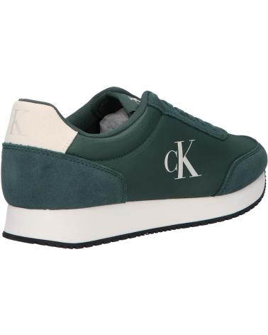 Deportivas de Hombre CALVIN KLEIN YM0YM01119 RETRO RUNNER ICONIC 02I GREEN PALM-CREAMY WHITE