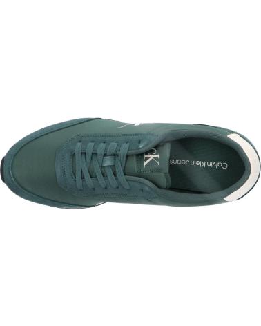 Deportivas de Hombre CALVIN KLEIN YM0YM01119 RETRO RUNNER ICONIC 02I GREEN PALM-CREAMY WHITE