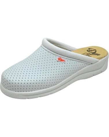 Zapatos de Mujer DIAN PISA ZUECO LABORAL ANTIDESLIZANTE MUJER BLANCO