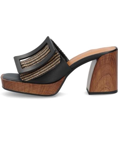 Woman Sandals NOA HARMON  MUJER SANDALIAS EDEN 8968-0067 NEGRO CUERO VARIOS COLORES METAL HUMO
