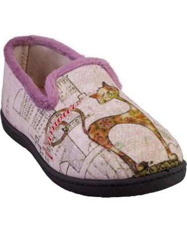 Calzado de casa de Mujer PLUMAFLEX 12215GATO ZAPATILLAS DE CASA DE MUJER NUDE
