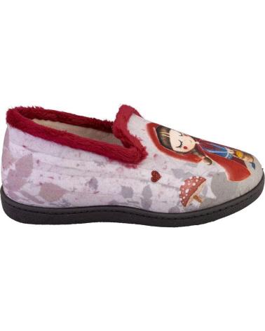 Calzado de casa de Mujer PLUMAFLEX 12215LOBO ZAPATILLAS DE CASA DE MUJER CAPERUC ROJO