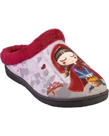 Pantofole per Donna PLUMAFLEX 12213LOBO ZAPATILLAS DE CASA DE MUJER CAPERUC ROJO