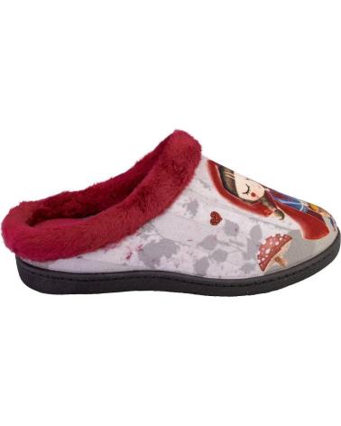 Pantofole per Donna PLUMAFLEX 12213LOBO ZAPATILLAS DE CASA DE MUJER CAPERUC ROJO