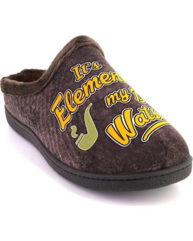 Pantofole per Uomo PLUMAFLEX 12229PERRO ZAPATILLAS DE CASA DE HOMBRE PER MARRON