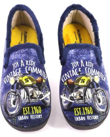 Pantofole per Uomo PLUMAFLEX 12228MOTO-24 ZAPATILLAS DE CASA DE HOMBRE AZUL MAR AZUL MARINO