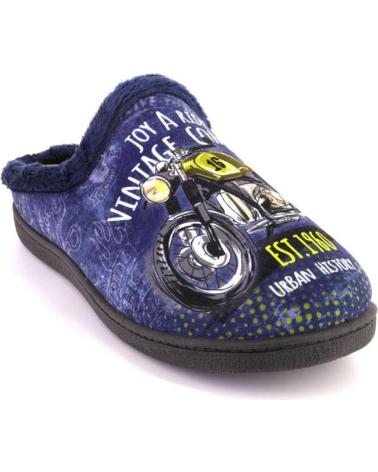 Pantofole per Uomo PLUMAFLEX 12229MOTO-24 ZAPATILLAS DE CASA DE HOMBRE AZUL MAR AZUL MARINO