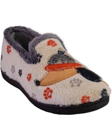 Pantofole per Donna PLUMAFLEX 12282PERRO ZAPATILLAS DE CASA DE MUJER PERRO BEIGE