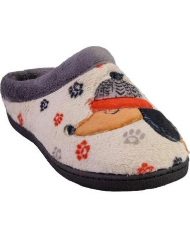 Pantofole per Donna PLUMAFLEX 12281PERRO ZAPATILLAS DE CASA DE MUJER PERO BEIGE