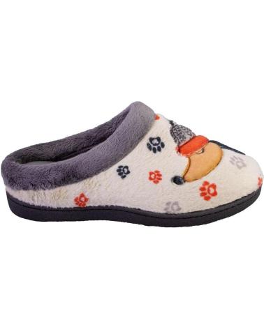 Pantofole per Donna PLUMAFLEX 12281PERRO ZAPATILLAS DE CASA DE MUJER PERO BEIGE
