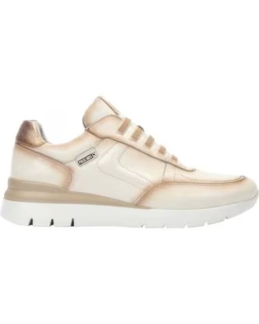 BASKETS CASUAL PIKOLINOS W4R-6731 CUIR CRÈME BEIGE