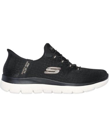 Sneaker für Damen SKECHERS 150128 ZAPATILLAS CASUAL DE MUJER SLIP NEGRO Y ORO
