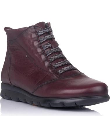 Botines de Mujer fluchos BOTINES PLANOS 356 BURDEOS ROJO