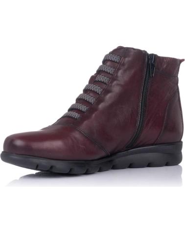 Botines de Mujer fluchos BOTINES PLANOS 356 BURDEOS ROJO