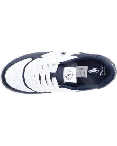 Woman Trainers POLO RALPH LAUREN RL01247100 MASTERS COURT WHITE-TUMBLED-NAVY