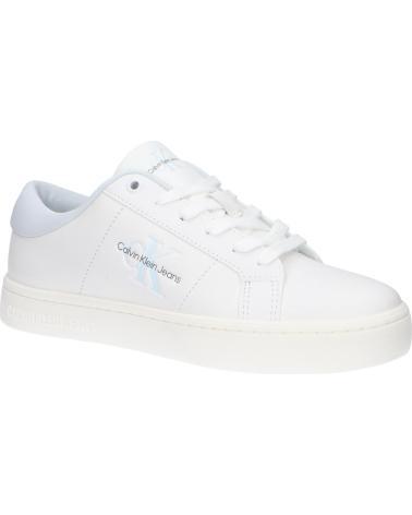 Deportivas de Mujer CALVIN KLEIN YW0YW01444 CLASSIC CUPSOLE 03A BRIGHT WHITE-PLEIN AIR