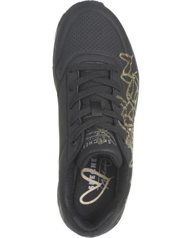 Woman Trainers SKECHERS UNO AIR GOLDEN HEART NEGRO