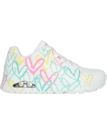 Esportes  de Mulher SKECHERS UNO AIR CHANGED LOVE BLANCO