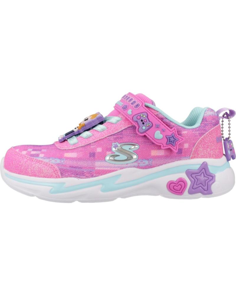 Esportes  de Menina SKECHERS ZAPATILLAS NINA MODELO SKECH SQUAD COLOR ROSA PKMT