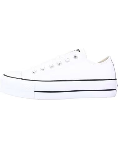 CONVERSE CHUCK TAYLOR ALL STAR LEATHER PLATFORM DAMENSCHUHE BLANCO