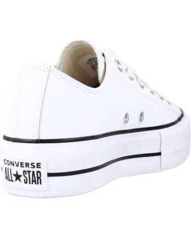 CONVERSE CHUCK TAYLOR ALL STAR LEATHER PLATFORM DAMENSCHUHE BLANCO