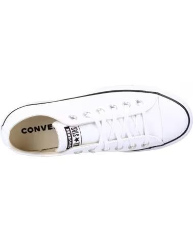 CONVERSE CHUCK TAYLOR ALL STAR LEATHER PLATFORM DAMENSCHUHE BLANCO