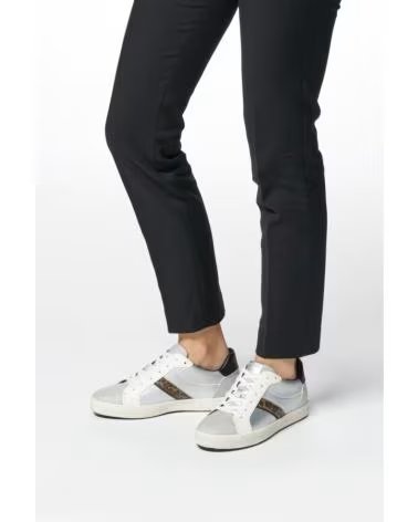 ZAPATILLAS CASUAL GEOX D BLOMIEE PLATEADAS CON BANDA C1007 C1007 SILVER