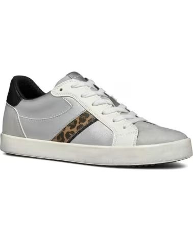 ZAPATILLAS CASUAL GEOX D BLOMIEE PLATEADAS CON BANDA C1007 C1007 SILVER