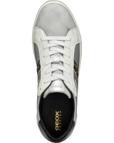 ZAPATILLAS CASUAL GEOX D BLOMIEE PLATEADAS CON BANDA C1007 C1007 SILVER