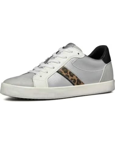 ZAPATILLAS CASUAL GEOX D BLOMIEE PLATEADAS CON BANDA C1007 C1007 SILVER