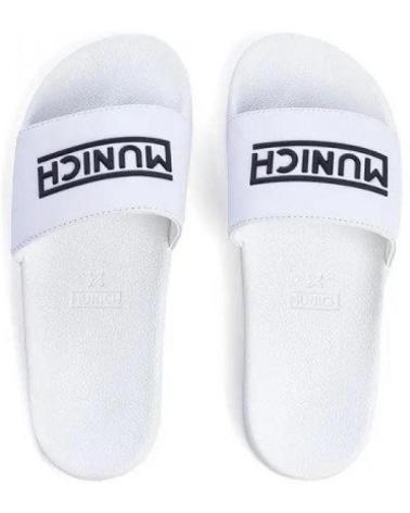 Infradito per Donna e Uomo MUNICH CHANCLAS FLAT SLIDER 3D LOGO BLANCO NEGRO 4300242 BLANCO