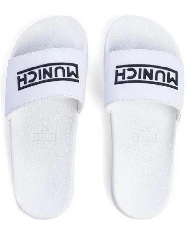Infradito per Donna e Uomo MUNICH CHANCLAS FLAT SLIDER 3D LOGO BLANCO NEGRO 4300242 BLANCO