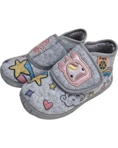 Pantofole per Bambina ZAPY DA CASA PER IN GRIGIO GRIS