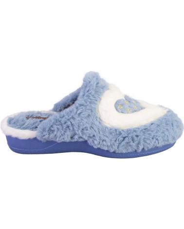 Hausschuhe für Damen DEVALVERDE 1163 ZAPATILLAS DE CASA DE MUJER AZUL CELESTE