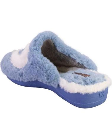 Hausschuhe für Damen DEVALVERDE 1163 ZAPATILLAS DE CASA DE MUJER AZUL CELESTE